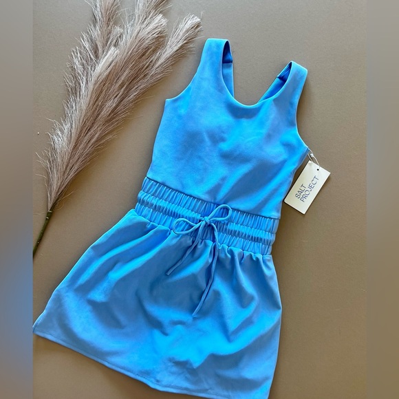 Salt Project Ribbed Blue Do Anything Active Dress - Picture 2 of 16